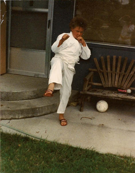 A photo of Jacob in his Karate Gi